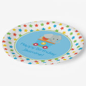 サーカスの列車|象パーソナライズな| ペーパープレート (アングル)