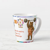 サーカスの力持ちクマのブランドン カフェラテマグ (右アングル)