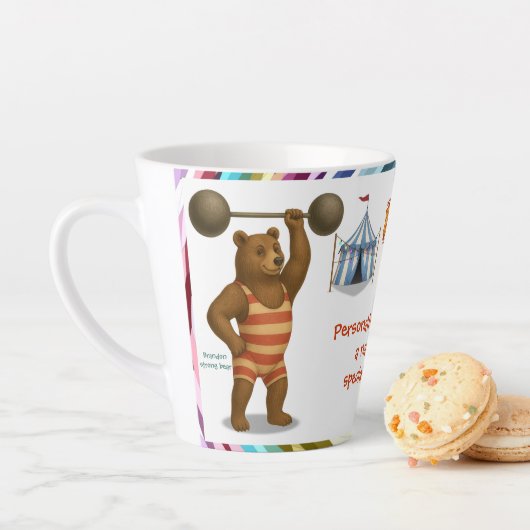 サーカスの力持ちクマのブランドン カフェラテマグ (インサイチュ)