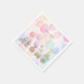 サーカスの動物のナプキン スタンダードカクテルナプキン (角)