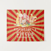 サーカスの動物の誕生日パーティー タペストリー (正面(横))