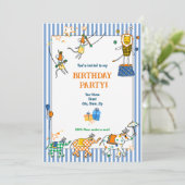 サーカスの動物の誕生日招待状 招待状 (スタンド正面)