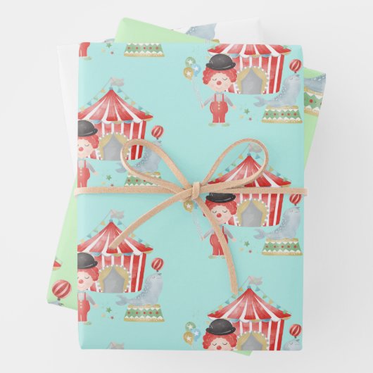 サーカスの包装紙、誕生日ギフトラップ ラッピングペーパーシート (インサイチュ)