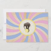 サーカスの双子の誕生日ピンク＆ブルー カーニバル招待状 招待状 (裏面)