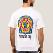 サーカスの可愛い人(ロゴと) Tシャツ (裏面)