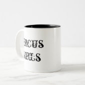 サーカスの女の子のコーヒー・マグ ツートーンマグカップ (正面左)