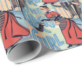 サーカスの女の子のヴィンテージポスター女性猿 ラッピングペーパー (ロールコーナー)