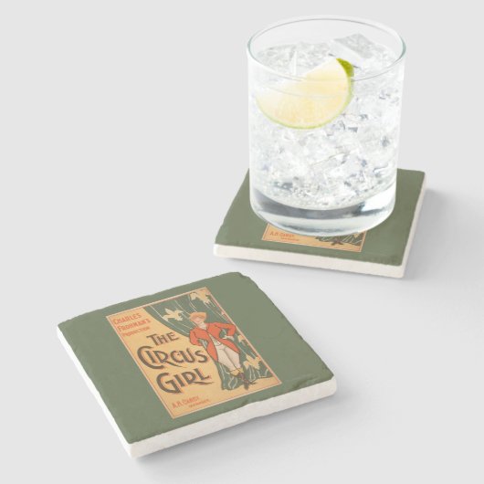 サーカスの女の子の演劇ポスター#1 ストーンコースター (横)