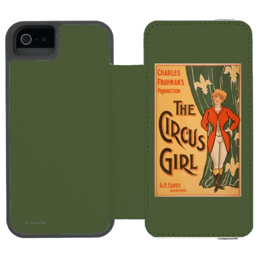 サーカスの女の子の演劇ポスター#1 INCIPIO iPhoneウォレットケース (フォリオオープン)