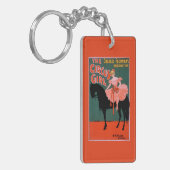サーカスの女の子-馬の素人の演劇の女性 キーホルダー (正面左)