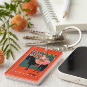 サーカスの女の子-馬の素人の演劇の女性 キーホルダー (正面右)