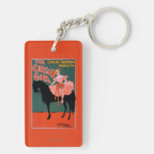 サーカスの女の子-馬の素人の演劇の女性 キーホルダー (裏面)