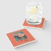 サーカスの女の子-馬の素人の演劇の女性 ストーンコースター (横)