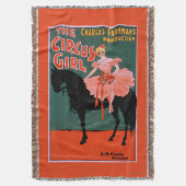 サーカスの女の子-馬の素人の演劇の女性 スローブランケット (正面縦)