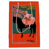 サーカスの女の子-馬の素人の演劇の女性 ミディアムペーパーバッグ (正面)