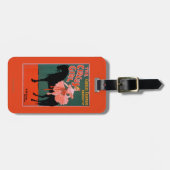 サーカスの女の子-馬の素人の演劇の女性 ラゲッジタグ (正面横)