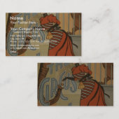 サーカスの女の子、「A.H.Canby」のヴィンテージの劇場 名刺 (正面/裏面)