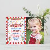 サーカスの招待状、カーニバルの誕生日 招待状 (スタンド正面)