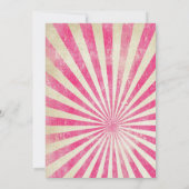 サーカスの招待状 ピンクとターコイズ 招待状 (裏面)