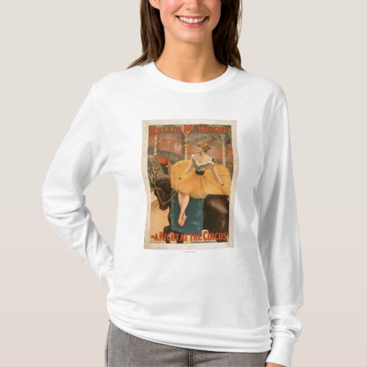 サーカスの演劇的な演劇ポスターの夜 Tシャツ (正面)