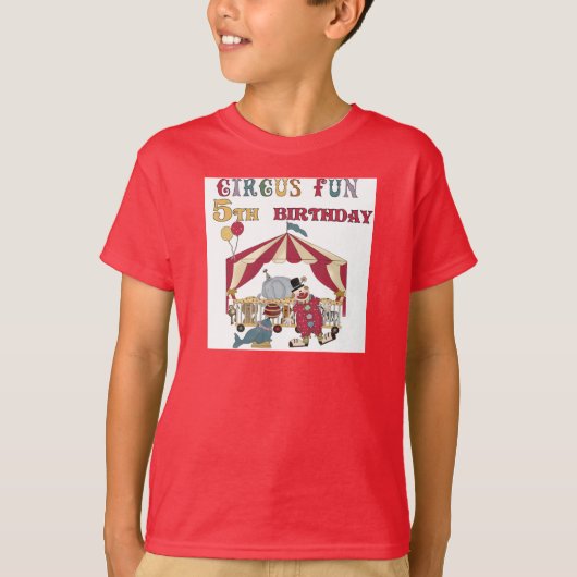 サーカスの第5誕生日のTシャツおよびギフト Tシャツ (正面)