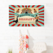 サーカスの誕生会の旗への歓迎 横断幕 (インサイチュ)