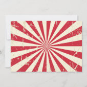 サーカスの誕生日の写真の招待状のカーニバルの招待 招待状 (裏面)