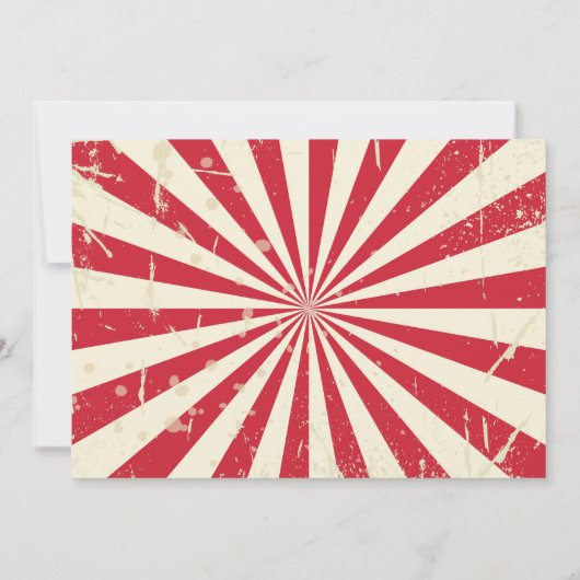 サーカスの誕生日の写真の招待状のカーニバルの招待 招待状 (裏面)