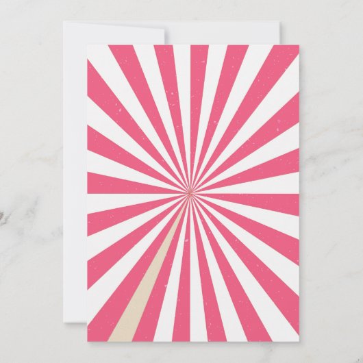 サーカスの誕生日の招待ヴィンテージカーニバルの子供 招待状 (裏面)