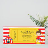 サーカスの誕生日チケット 招待状 (スタンド正面)