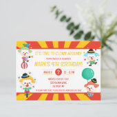 サーカスの誕生日パーティのまわりにーピエロの時間だ 招待状 (スタンド正面)