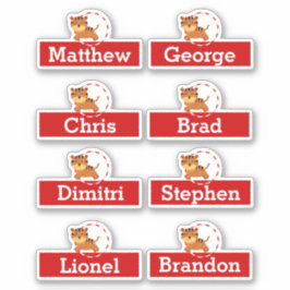 サーカスの誕生日パーティーの好意の名前タイガー漫画 シール