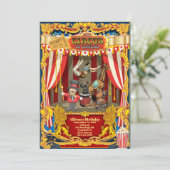 サーカスの誕生日パーティー招待状 招待状 (スタンド正面)