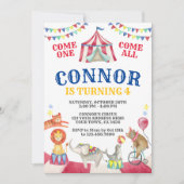 サーカスの誕生日 招待状 (正面)