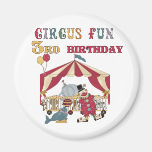 サーカスの誕生日Tシャツとギフト マグネット