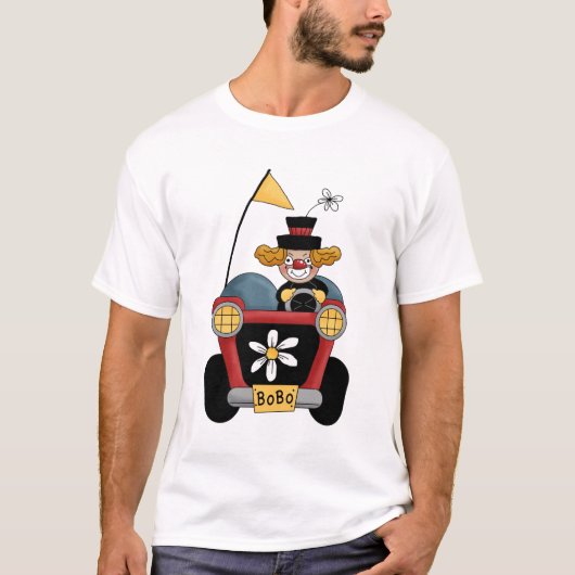 サーカスの道化師の車のTシャツ Tシャツ (正面)