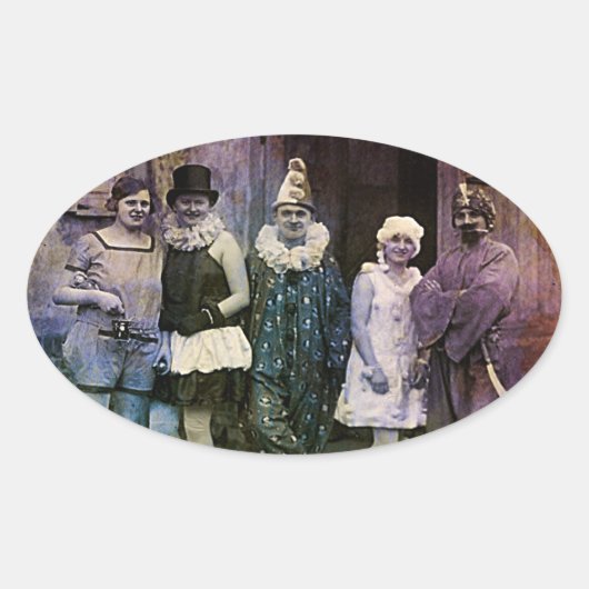 サーカスの間隔 楕円形シール (正面)