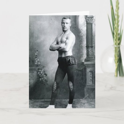 サーカスのBeefcake 1898年 カード (正面)