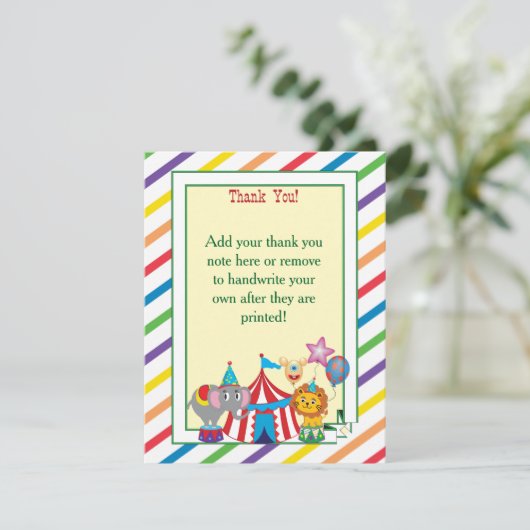 サーカスはノート感謝していしています サンキューカード (スタンド正面)