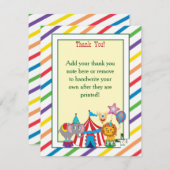 サーカスはノート感謝していしています サンキューカード (正面/裏面)