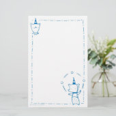 サーカスは耐えま-及びパーティーの帽子はごまかします(青い) 便箋 (スタンド正面)