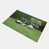 サーカスへようこそゴルフボール付きゴルフカート  ドアマット (アングル)