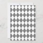 サーカスまたはカーニバルをテーマにしたベビーシャワー 招待状 (裏面)