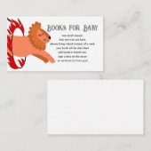 サーカスまたはカーニバルをテーマにした赤ちゃんシャワーブックリクエスト エンクロージャーカード (正面/裏面)