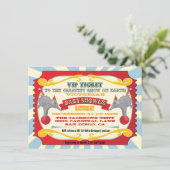 サーカスまたはカーニバルチケットベビーシャワー招待状 招待状 (スタンド正面)