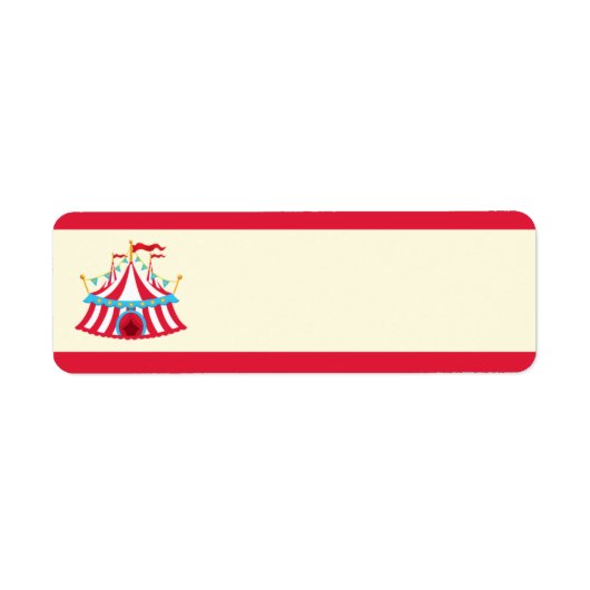 サーカスまたはカーニバル住所 シール (正面)