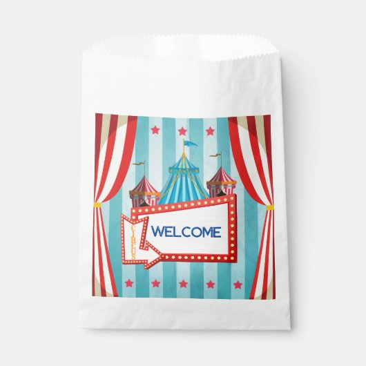 サーカスをテーマにした歓迎 フェイバーバッグ (正面)