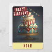 サーカスをテーマにした誕生日カード シーズンカード (正面)