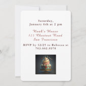 サーカスをテーマにした誕生日招待状カード 招待状 (裏面)