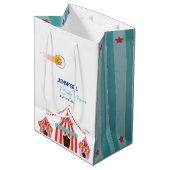 サーカスをテーマにした赤ちゃんシャワー ミディアムペーパーバッグ (正面アングル)